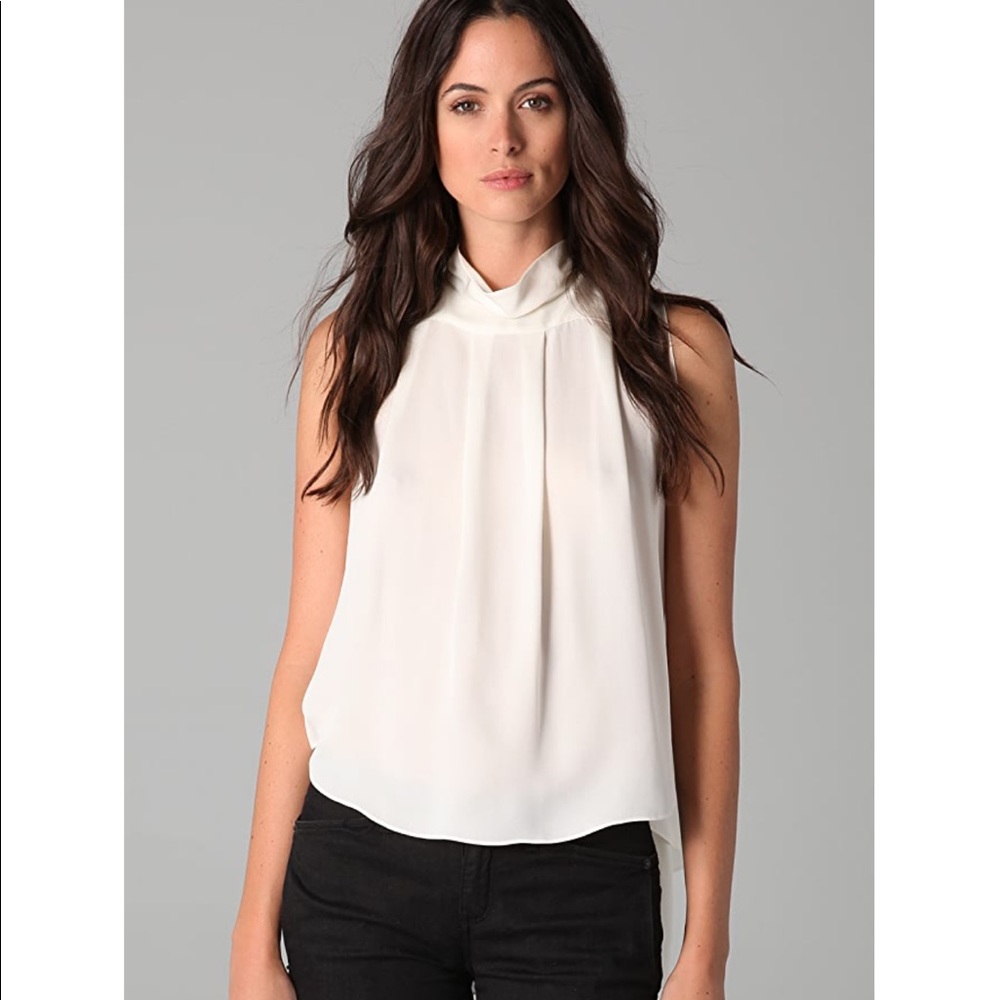 Theyskens Theory BLACK satin open back top size M